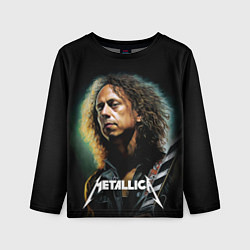 Лонгслив детский Гитарист Metallica Кирк Хэмметт, цвет: 3D-принт
