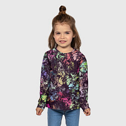 Лонгслив детский Яркие краски, цвет: 3D-принт — фото 2