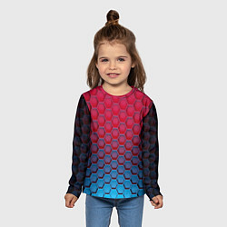Лонгслив детский Битва градиентов брони, цвет: 3D-принт — фото 2