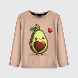 Лонгслив детский Влюбленная авокадо - парные, цвет: 3D-принт
