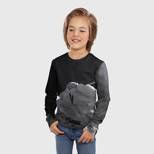 Детский лонгслив Suga BTS / 3D-принт – фото 3