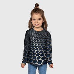 Лонгслив детский Металическая бронь, цвет: 3D-принт — фото 2