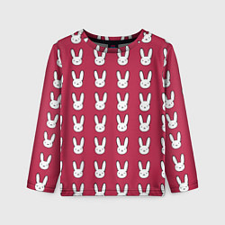 Детский лонгслив Bunny Pattern red