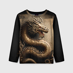 Лонгслив детский Китайский дракон с открытой пастью, цвет: 3D-принт