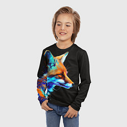 Лонгслив детский Красочная лисичка, цвет: 3D-принт — фото 2