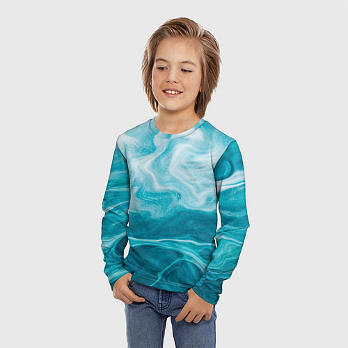 Детский лонгслив Морской бриз / 3D-принт – фото 3