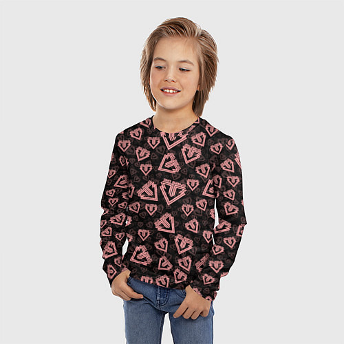 Детский лонгслив Big bang pattern / 3D-принт – фото 3