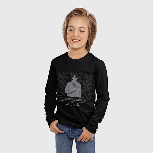 Детский лонгслив BTS Jungkook still with you / 3D-принт – фото 3