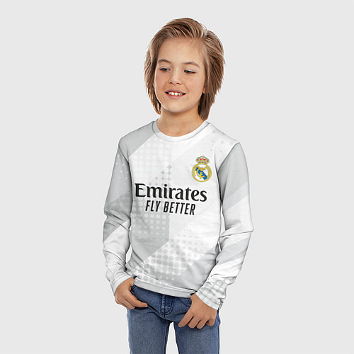 Детский лонгслив ФК Реал Мадрид / 3D-принт – фото 3