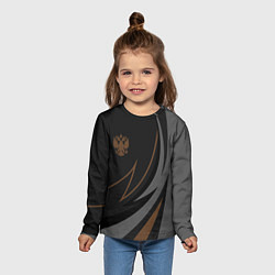 Лонгслив детский Россия герб, цвет: 3D-принт — фото 2