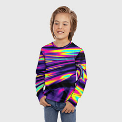 Лонгслив детский Glitch colors, цвет: 3D-принт — фото 2