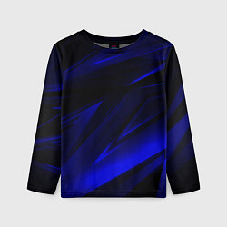 Лонгслив детский Geometry blue stripes, цвет: 3D-принт