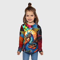 Лонгслив детский Japanese dragon - tattoo - irezumi, цвет: 3D-принт — фото 2