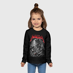 Лонгслив детский Metallica - смерть, цвет: 3D-принт — фото 2
