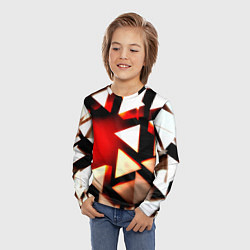 Лонгслив детский Плиты треугольники, цвет: 3D-принт — фото 2