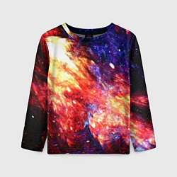 Лонгслив детский Космическое сияние ночь, цвет: 3D-принт
