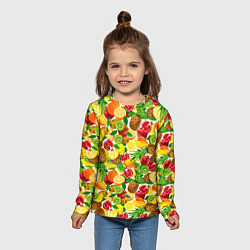 Лонгслив детский Fruit abundance, цвет: 3D-принт — фото 2