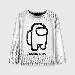 Лонгслив детский Among Us с потертостями на светлом фоне, цвет: 3D-принт