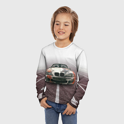 Детский лонгслив Родстер BMW Z4 / 3D-принт – фото 3
