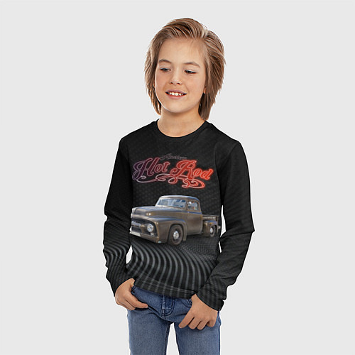 Детский лонгслив Хот род на базе модели Ford F-100 / 3D-принт – фото 3