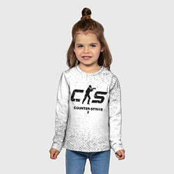 Лонгслив детский Counter-Strike 2 с потертостями на светлом фоне, цвет: 3D-принт — фото 2