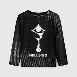 Лонгслив детский Hellsing с потертостями на темном фоне, цвет: 3D-принт