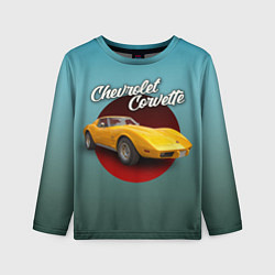 Лонгслив детский Американский спорткар Chevrolet Corvette Stingray, цвет: 3D-принт