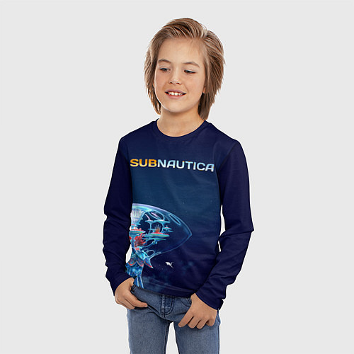 Детский лонгслив Subnautica подводный город / 3D-принт – фото 3