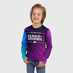 Лонгслив детский League of Legends gaming champion: рамка с лого и, цвет: 3D-принт — фото 2