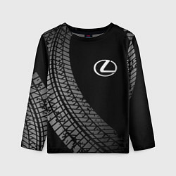 Лонгслив детский Lexus tire tracks, цвет: 3D-принт
