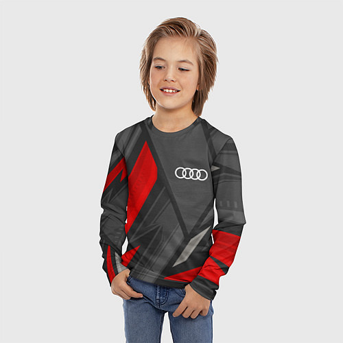 Детский лонгслив Audi sports racing / 3D-принт – фото 3