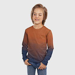 Лонгслив детский Оранжево-синий дым - Хуф и Ся, цвет: 3D-принт — фото 2