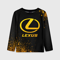 Лонгслив детский Lexus - gold gradient, цвет: 3D-принт