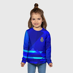 Лонгслив детский Реал Мадрид фк эмблема, цвет: 3D-принт — фото 2