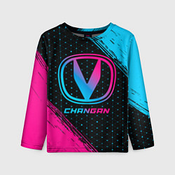 Лонгслив детский Changan - neon gradient, цвет: 3D-принт