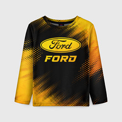 Лонгслив детский Ford - gold gradient, цвет: 3D-принт