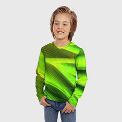 Лонгслив детский Светлый зеленый абстрактный фон, цвет: 3D-принт — фото 2