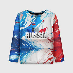 Лонгслив детский Russia abstract, цвет: 3D-принт