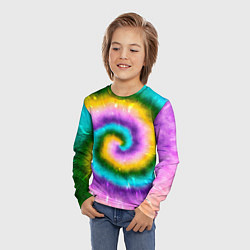 Лонгслив детский Тай дай стиль, цвет: 3D-принт — фото 2