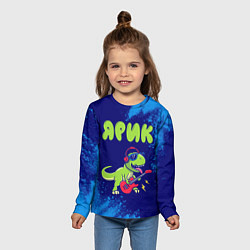 Лонгслив детский Ярик рокозавр, цвет: 3D-принт — фото 2
