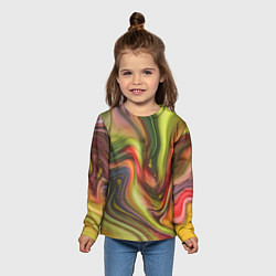 Лонгслив детский Abstraction waves, цвет: 3D-принт — фото 2