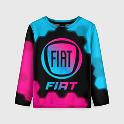 Лонгслив детский Fiat - neon gradient, цвет: 3D-принт