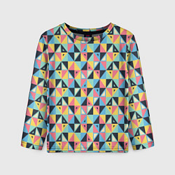 Лонгслив детский Треугольная мозаика, цвет: 3D-принт