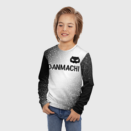 Детский лонгслив DanMachi glitch на светлом фоне: символ сверху / 3D-принт – фото 3