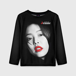 Лонгслив детский Blackpink Jennie Red lips, цвет: 3D-принт