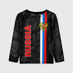 Детский лонгслив Russia black style