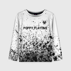 Лонгслив детский Poppy Playtime glitch на светлом фоне: символ свер, цвет: 3D-принт