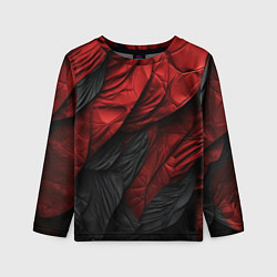 Детский лонгслив Red black texture