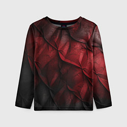 Детский лонгслив Black red texture