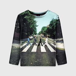 Лонгслив детский The Beatles альбом Abbey Road, цвет: 3D-принт